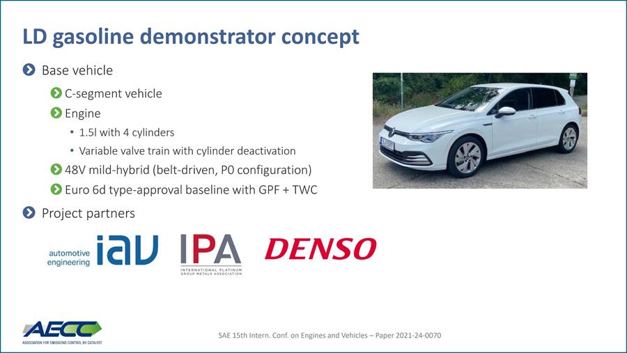 LD gasoline demonstrator