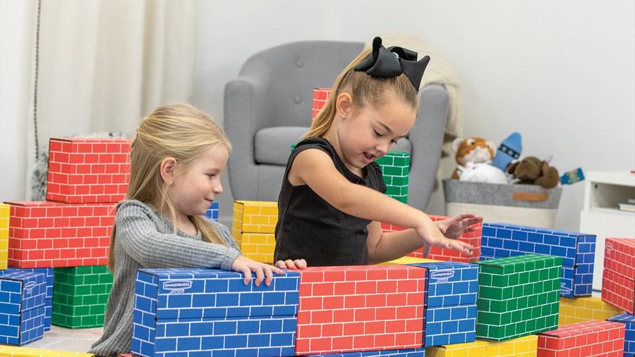 Blocs de construction en carton colorés (40 pièces)