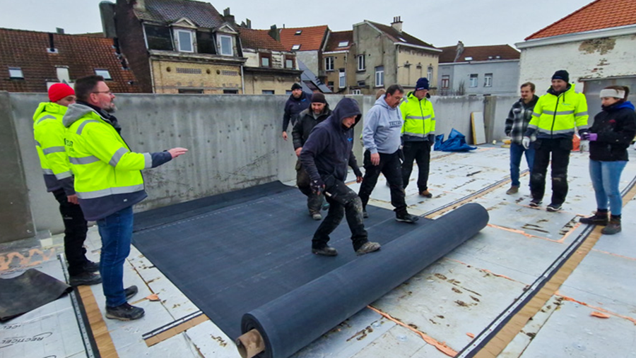 Circulaire dakrenovatie bij Tectum Dekkers Brussel