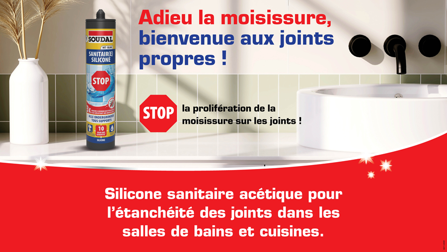 Dites adieu aux moisissures avec le Silicone Sanitaire STOP